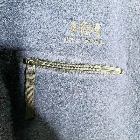 Vintage Helly Hansen Navy Blue Sherpa Fleece Jacket Size Large Men’s - Picture 3 of 5
